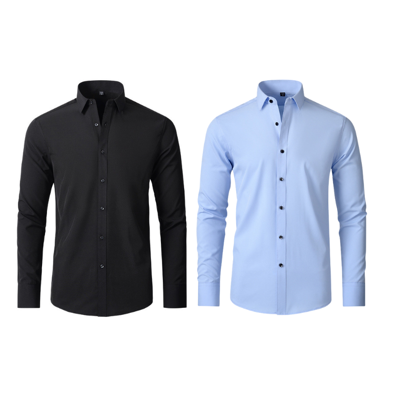 (Compre 1 Leve 2) Camisa Social Italian Ultra Tech Anti amassados +RELÓGIO DE BRINDE!