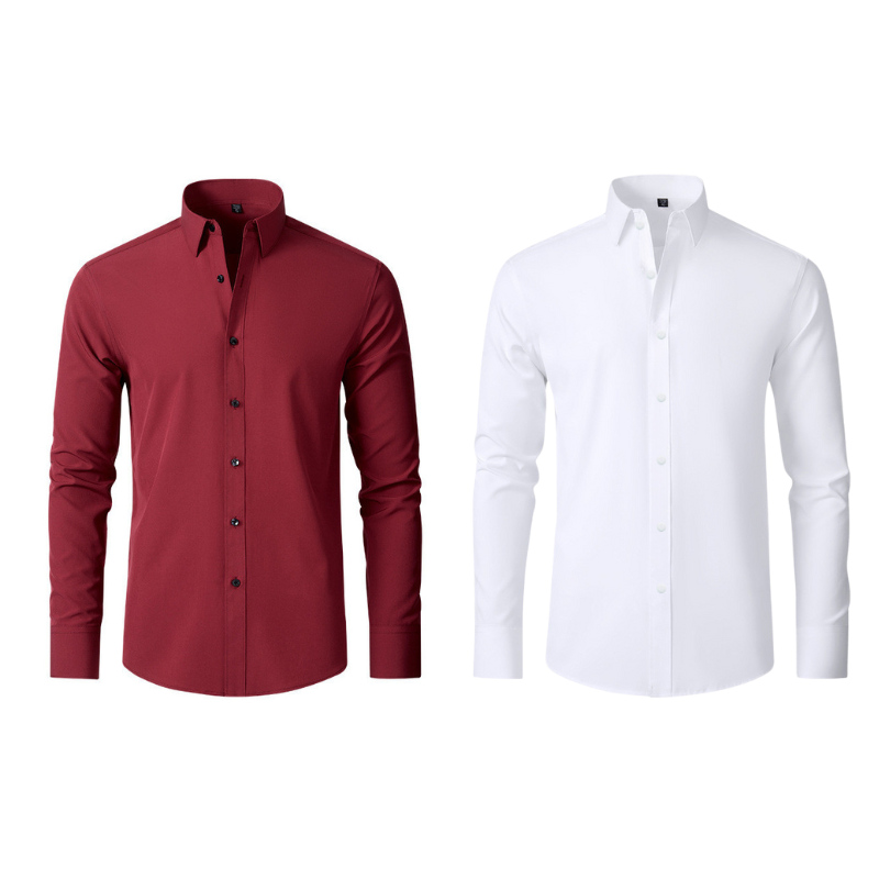 (Compre 1 Leve 2) Camisa Social Italian Ultra Tech Anti amassados +RELÓGIO DE BRINDE!